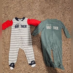 2 Little Brother pajamas 6 months Carters
